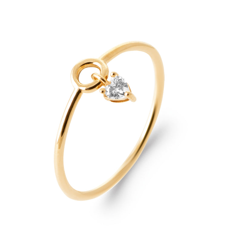 Aphrodite - Bague cœur en Plaqué Or - Yasmeen Jewelry