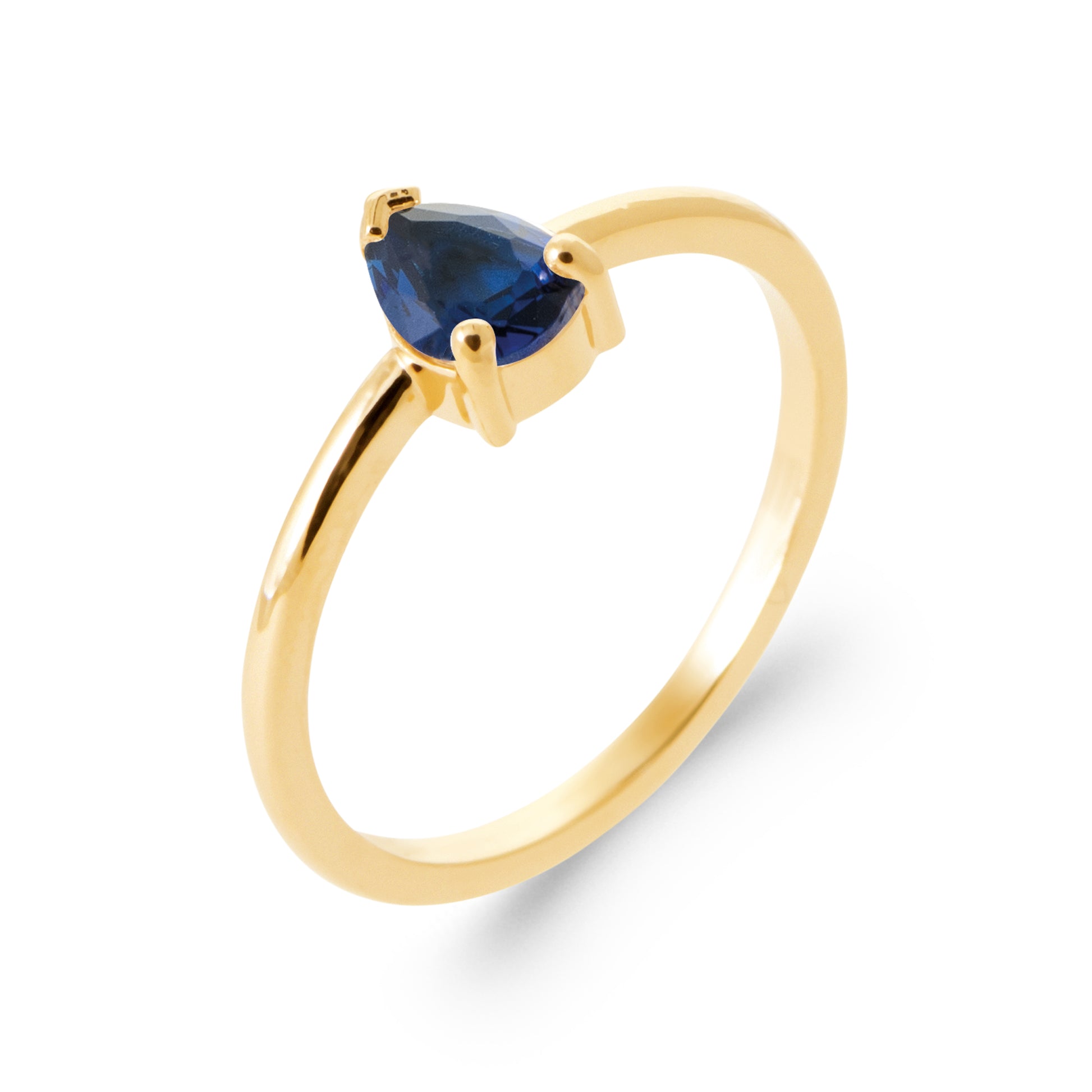 Nazar - Bague en Plaqué Or et pierre bleue - Yasmeen Jewelry