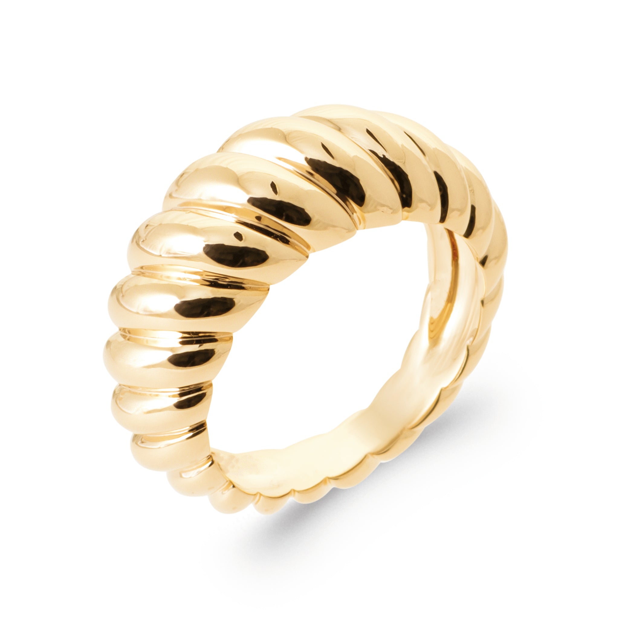n°1 - Bague torsadée en Plaqué Or - Yasmeen Jewelry