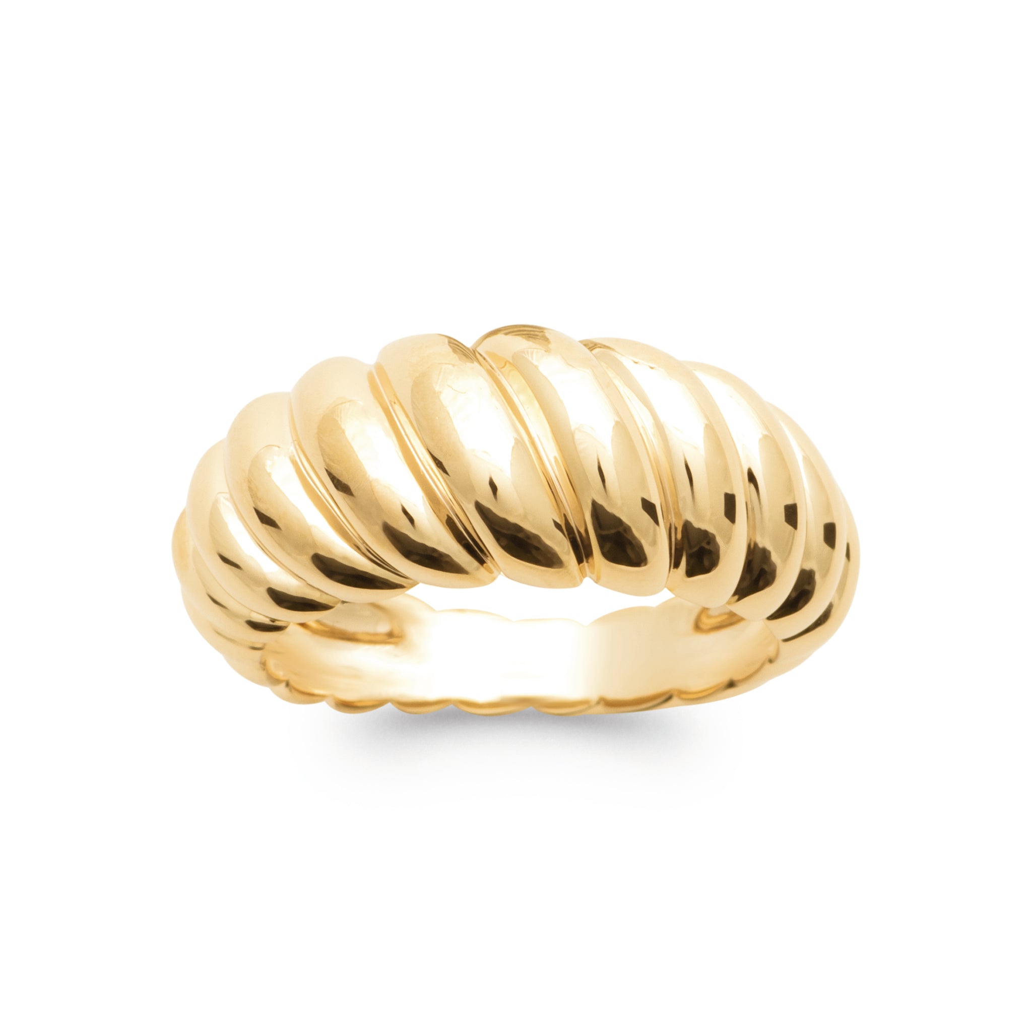 n°1 - Bague torsadée en Plaqué Or - Yasmeen Jewelry