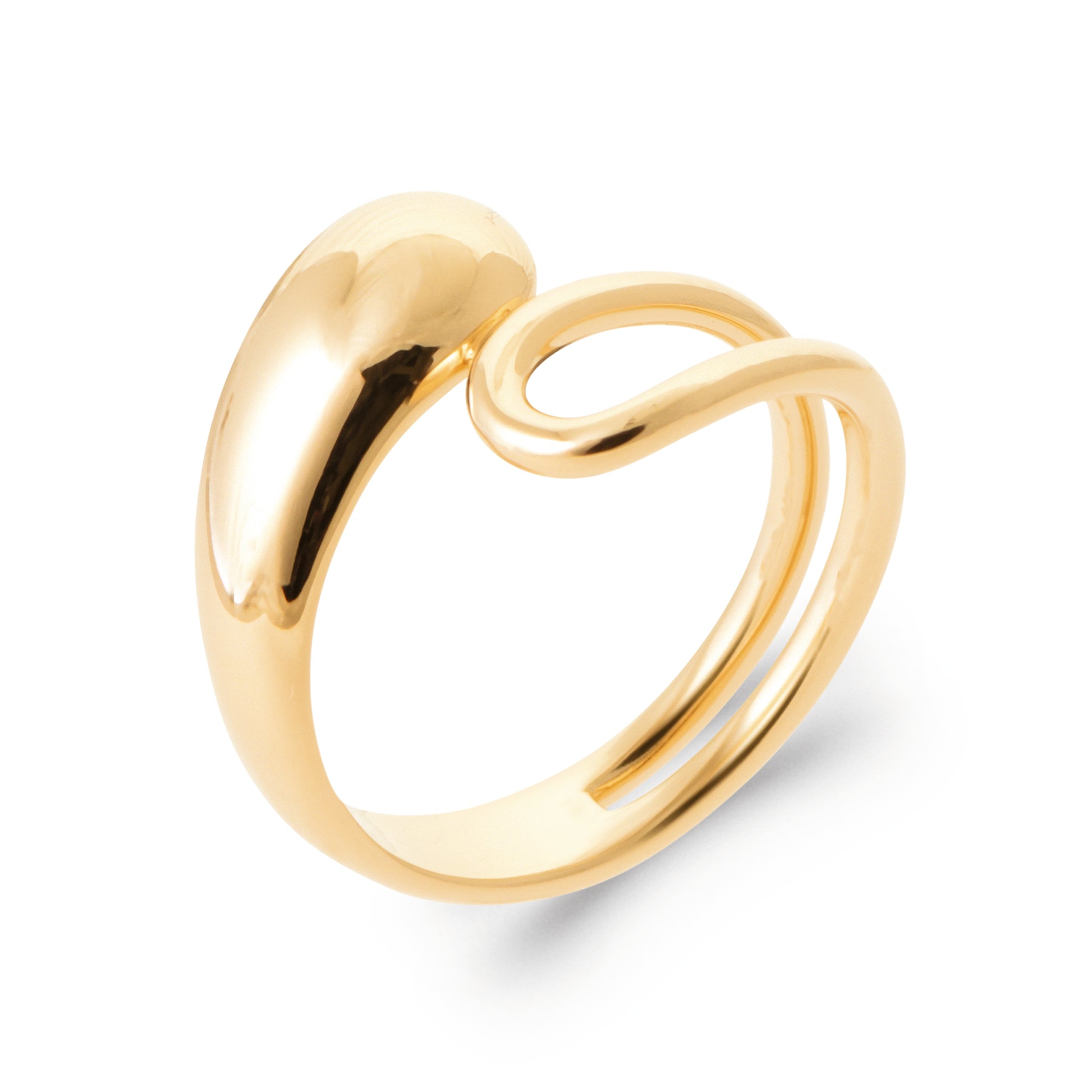 Marie - Bague double en Plaqué Or - Yasmeen Jewelry
