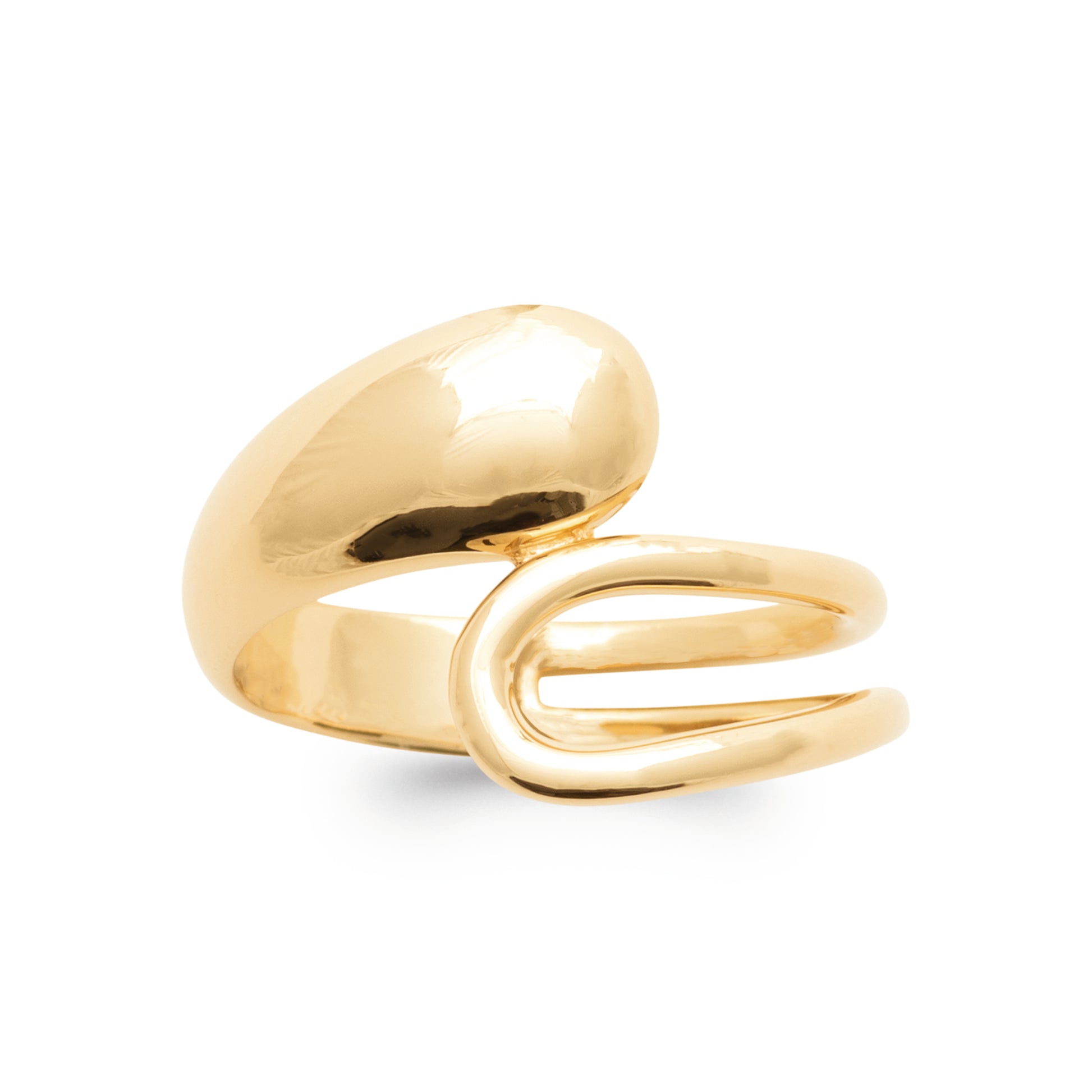 Marie - Bague double en Plaqué Or - Yasmeen Jewelry