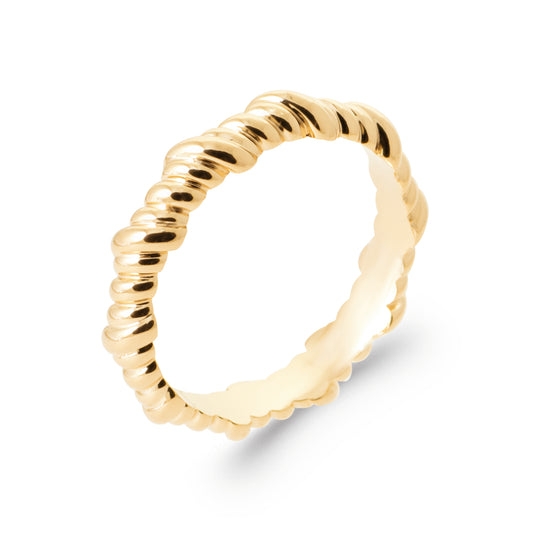 n°2 - Bague torsadée en Plaqué Or - Yasmeen Jewelry