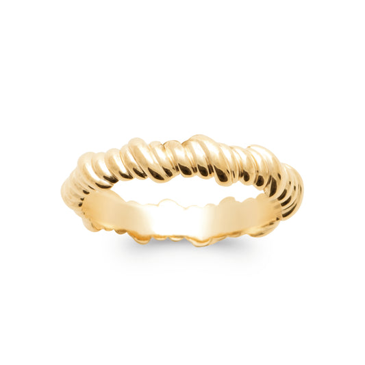 n°2 - Bague torsadée en Plaqué Or - Yasmeen Jewelry