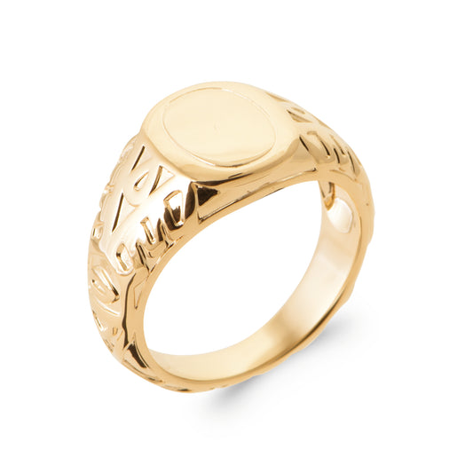 Roma - Chevalière en Plaqué Or - Yasmeen Jewelry