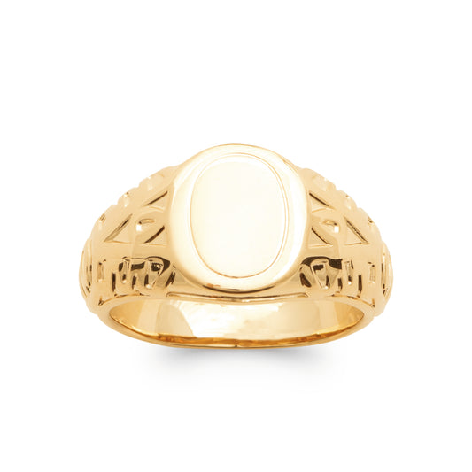 Roma - Chevalière en Plaqué Or - Yasmeen Jewelry