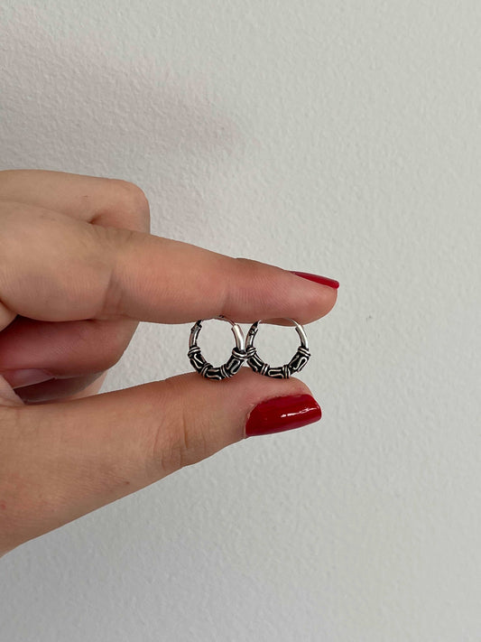Arif - Créoles en Argent - Yasmeen Jewelry