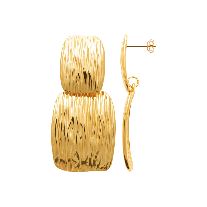 Asila - Boucles d'oreilles en Acier PVD doré