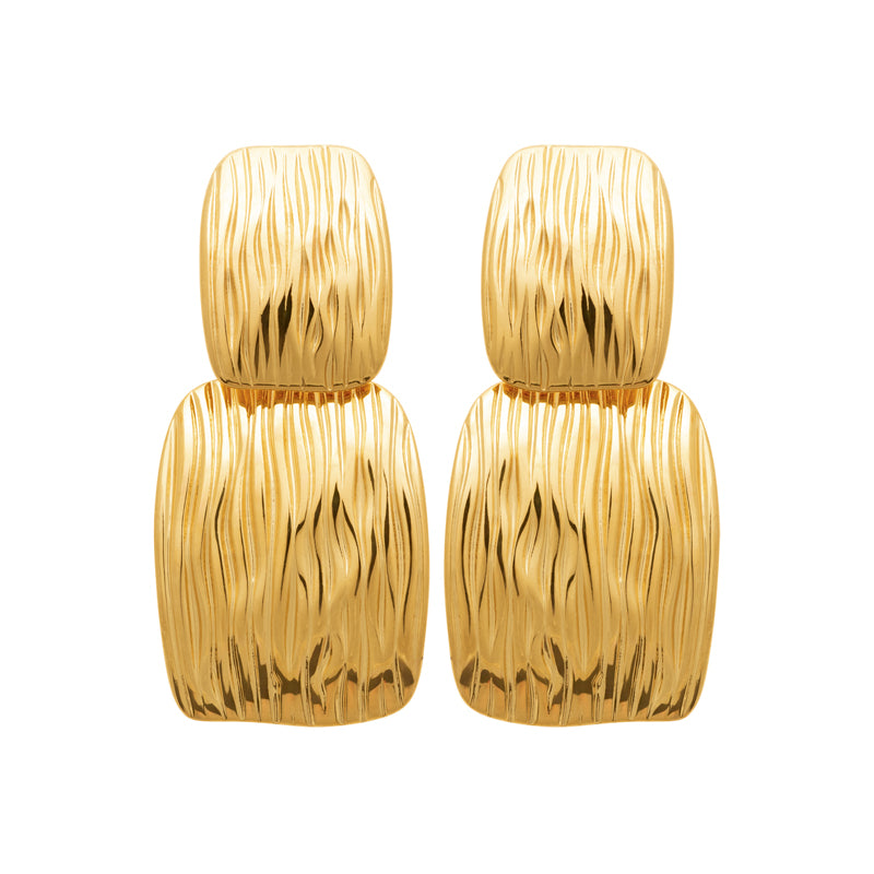 Asila - Boucles d'oreilles en Acier PVD doré