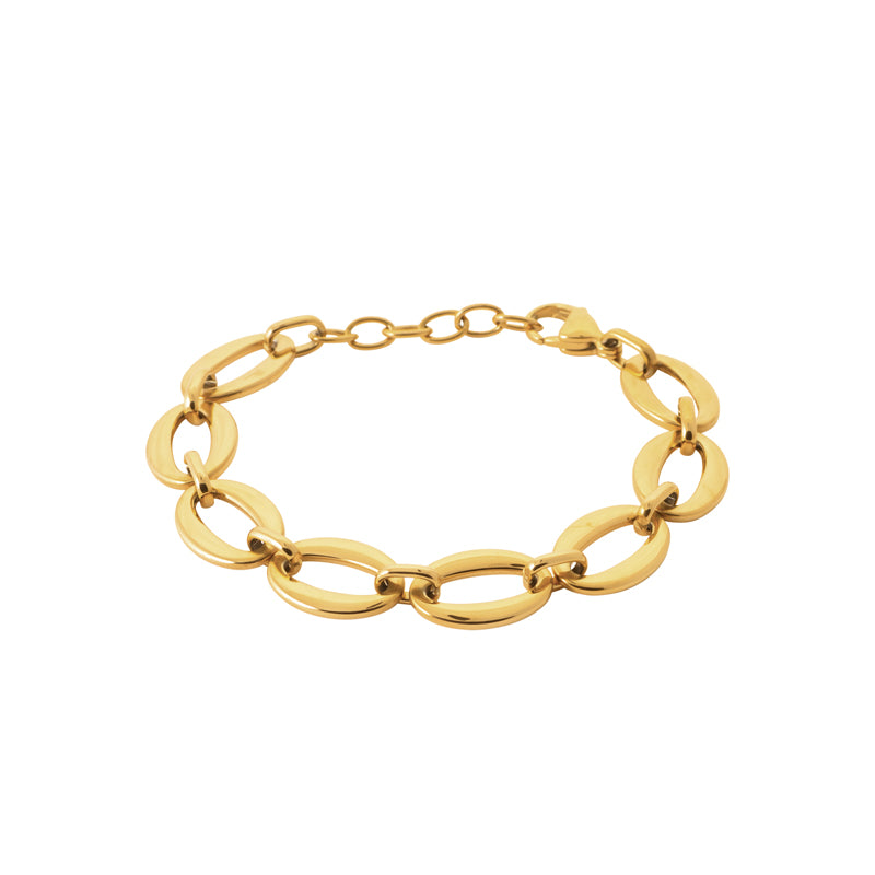 Zahra n°1 - Bracelet en Acier PVD doré