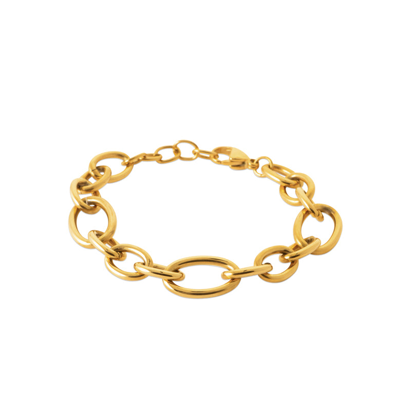 Zahra n°2 - Bracelet en Acier PVD doré