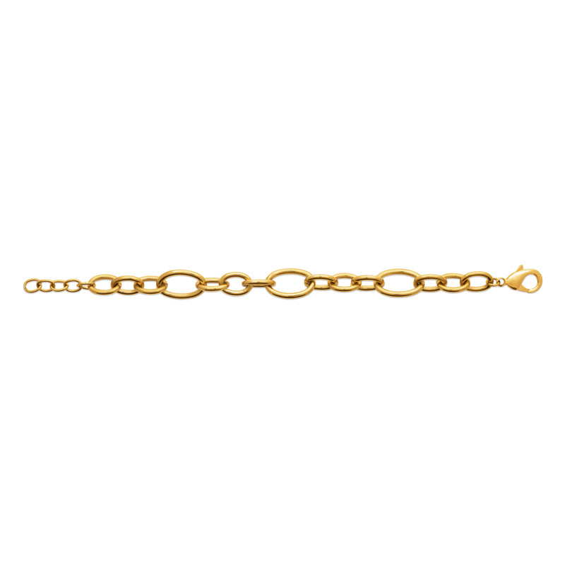 Zahra n°2 - Bracelet en Acier PVD doré