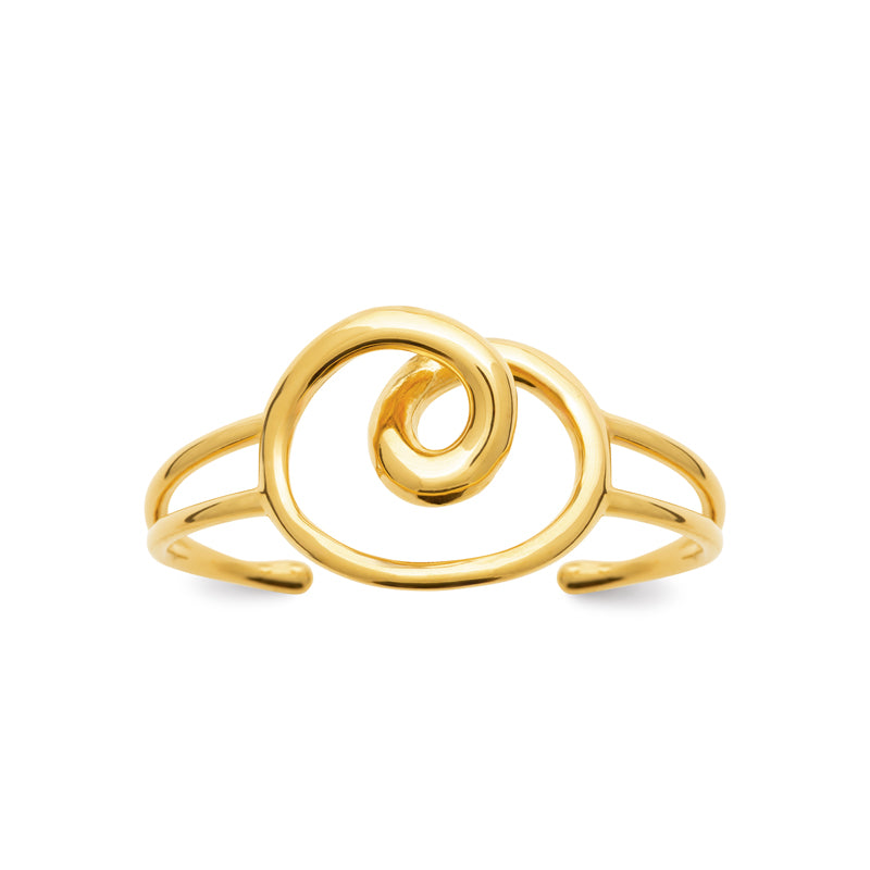 Sawsan - Bracelet en Acier PVD doré