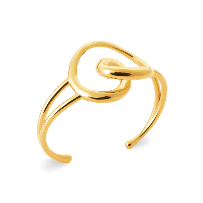 Sawsan - Bracelet en Acier PVD doré