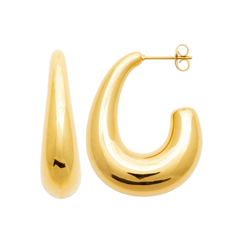 Nayla - Boucles d'oreilles en Acier PVD doré