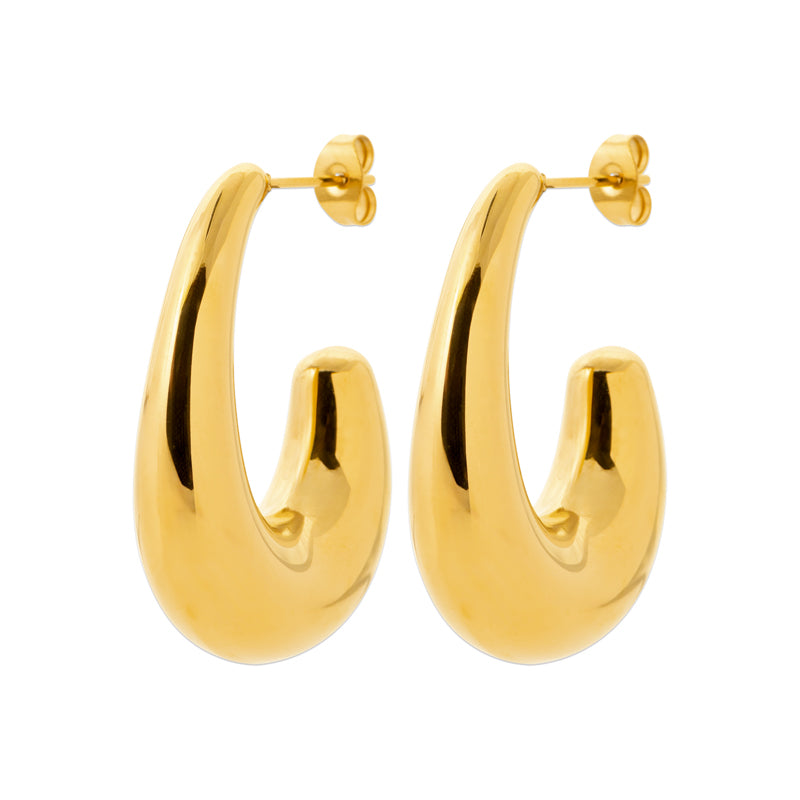 Nayla - Boucles d'oreilles en Acier PVD doré
