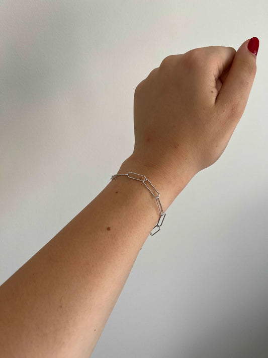 Bracelet maille trombone en Argent - Yasmeen Jewelry