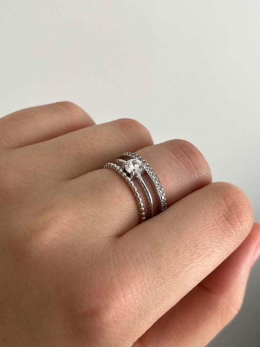Sina - Bague alliance en Argent - Yasmeen Jewelry