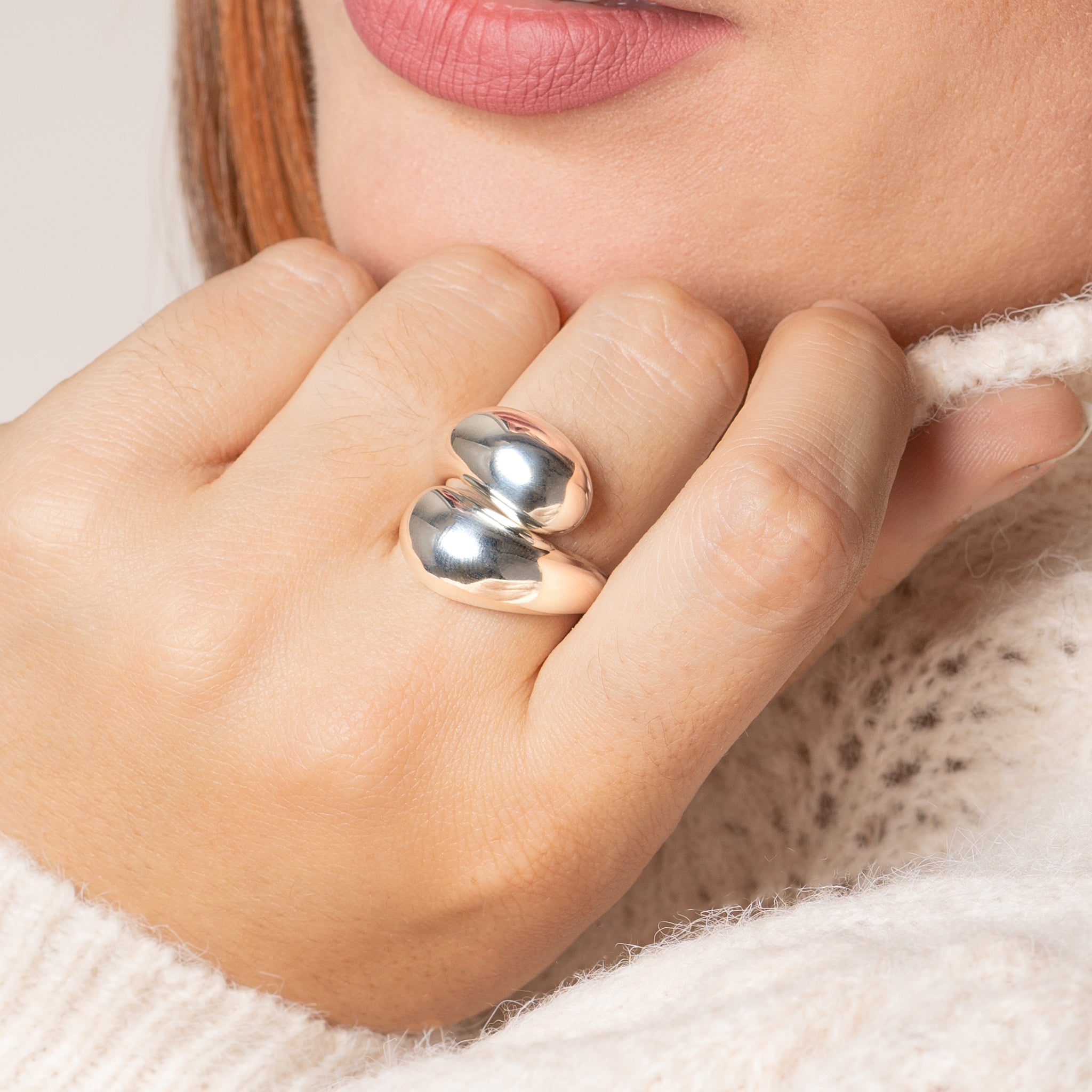 Anya - Bague double anneaux en Argent
