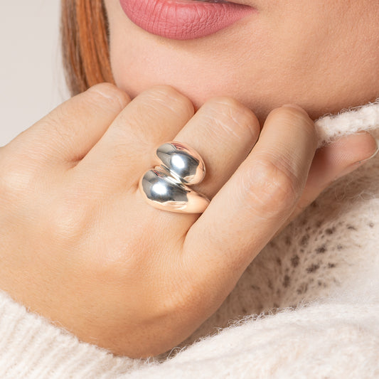 Anne - Bague double anneaux en Argent