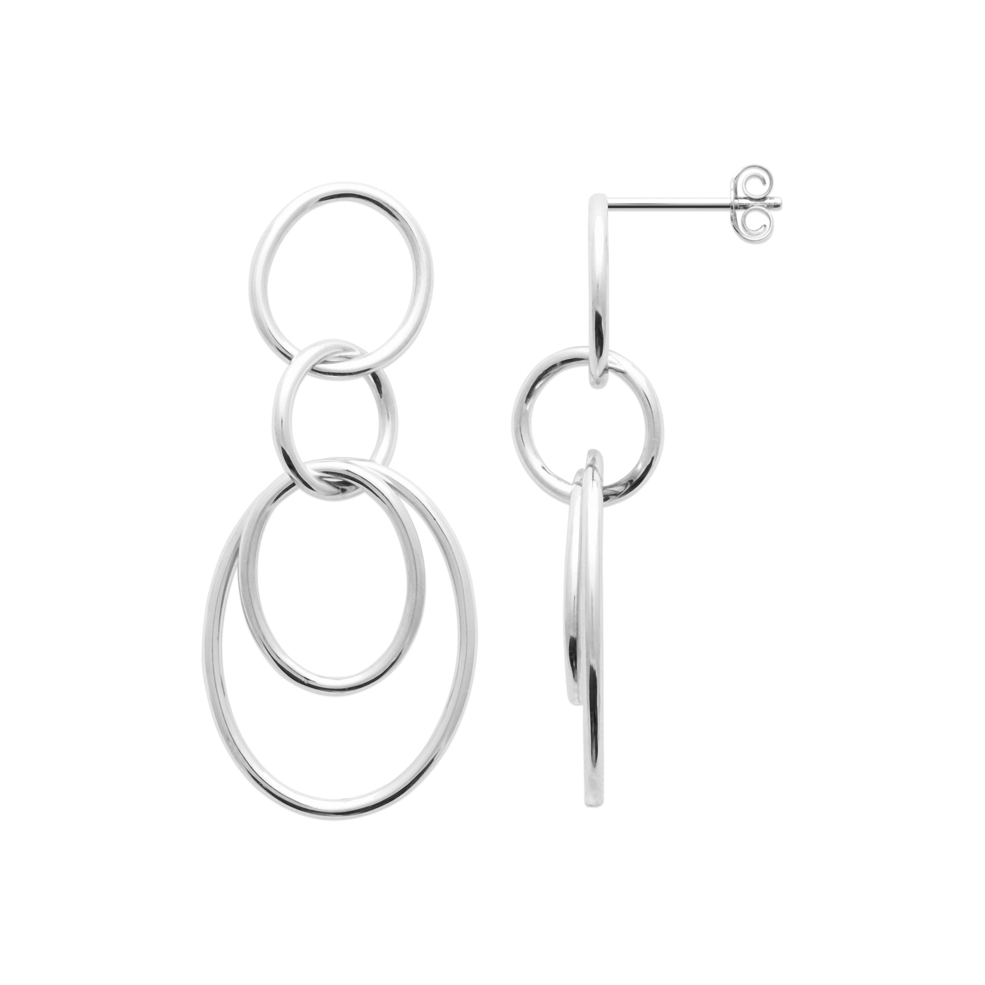 Auriane - Boucles d'oreilles maillon en Argent - Yasmeen Jewelry