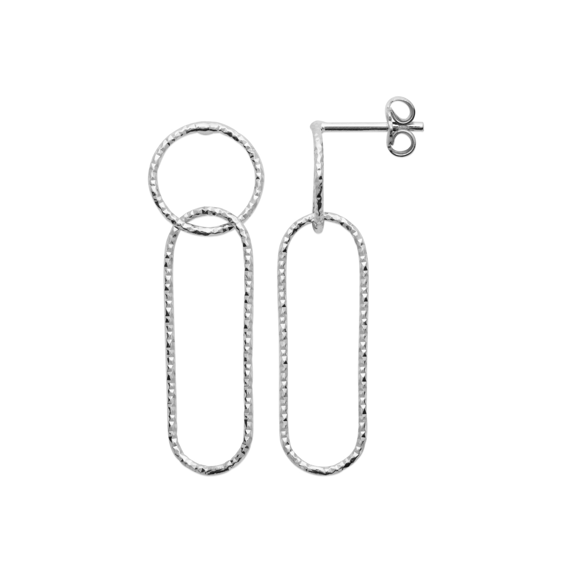 Trombone - Boucles d'oreilles en Argent - Yasmeen Jewelry