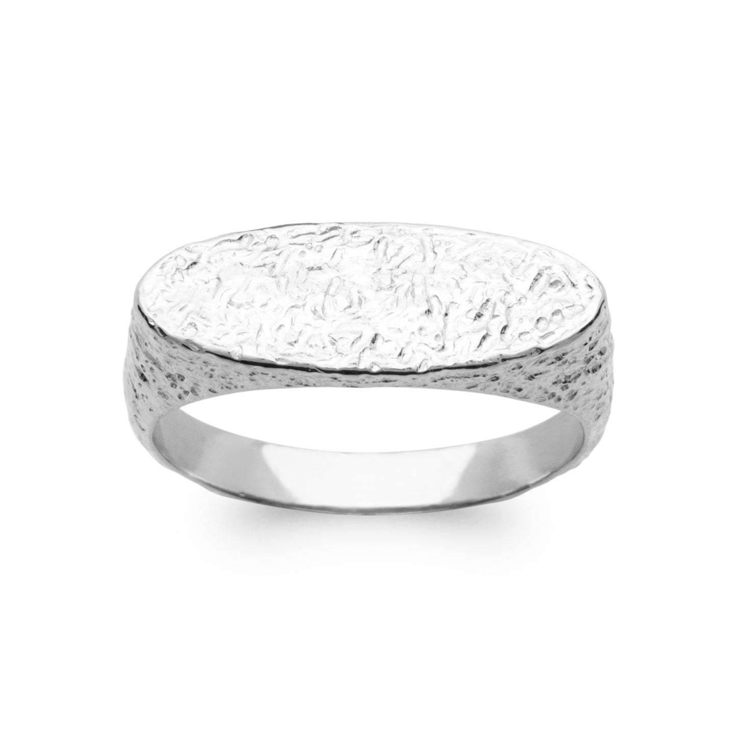 Lou - Bague martelée en Argent - Yasmeen Jewelry