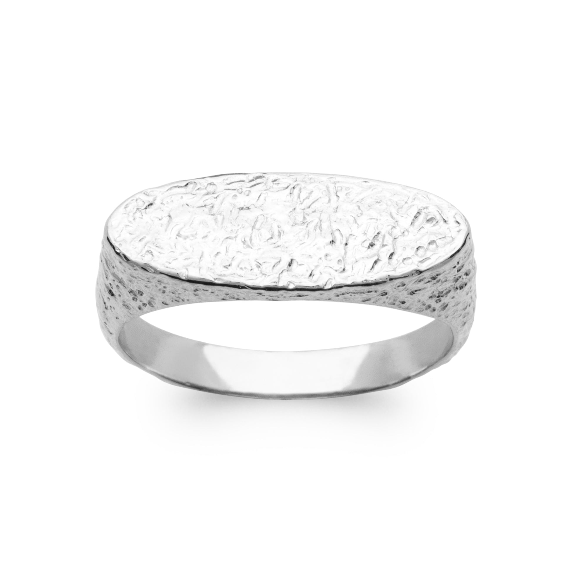 Lou - Bague martelée en Argent - Yasmeen Jewelry