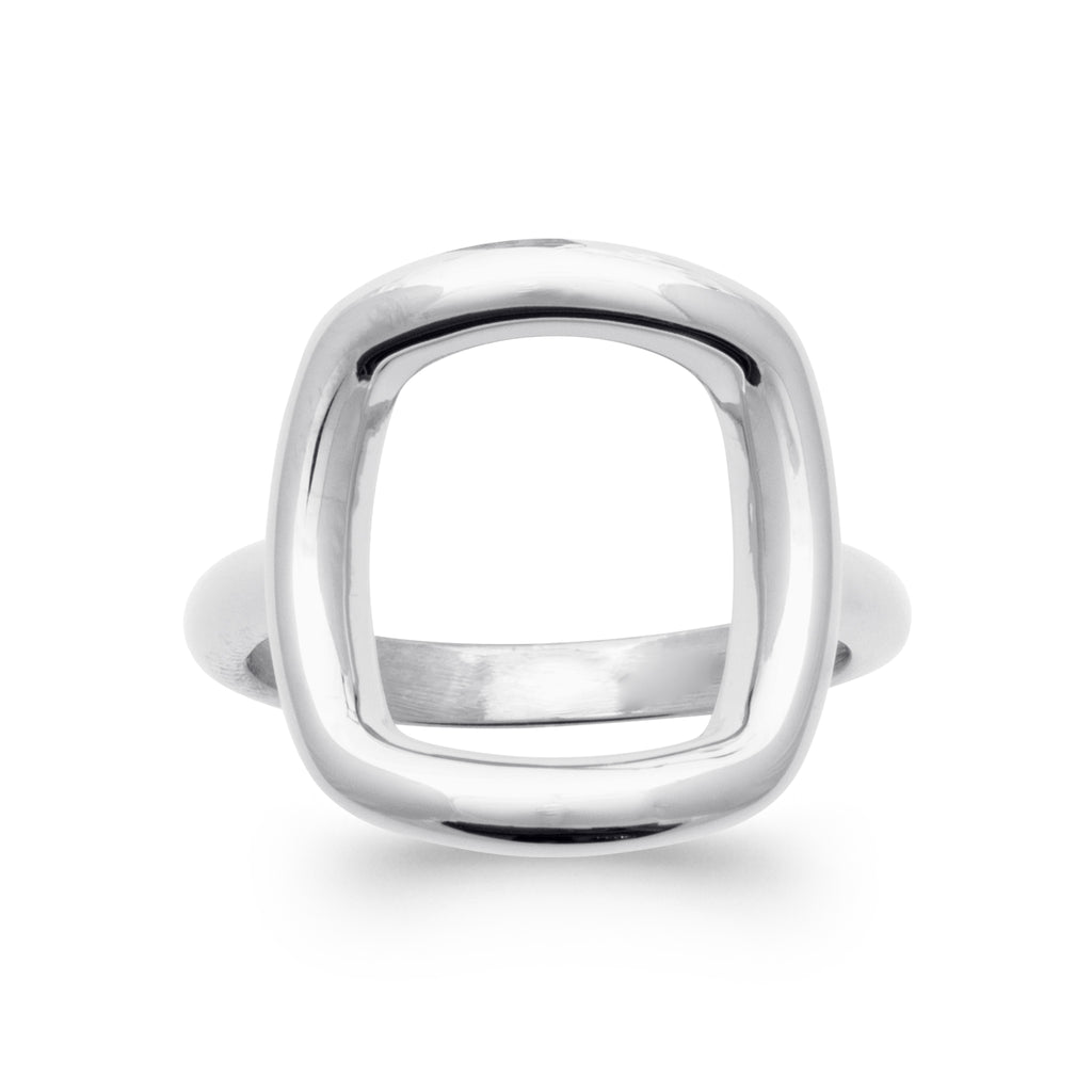 Céline - Bague carrée en Argent - Yasmeen Jewelry