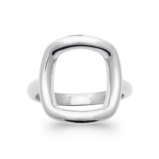 Céline - Bague carrée en Argent - Yasmeen Jewelry