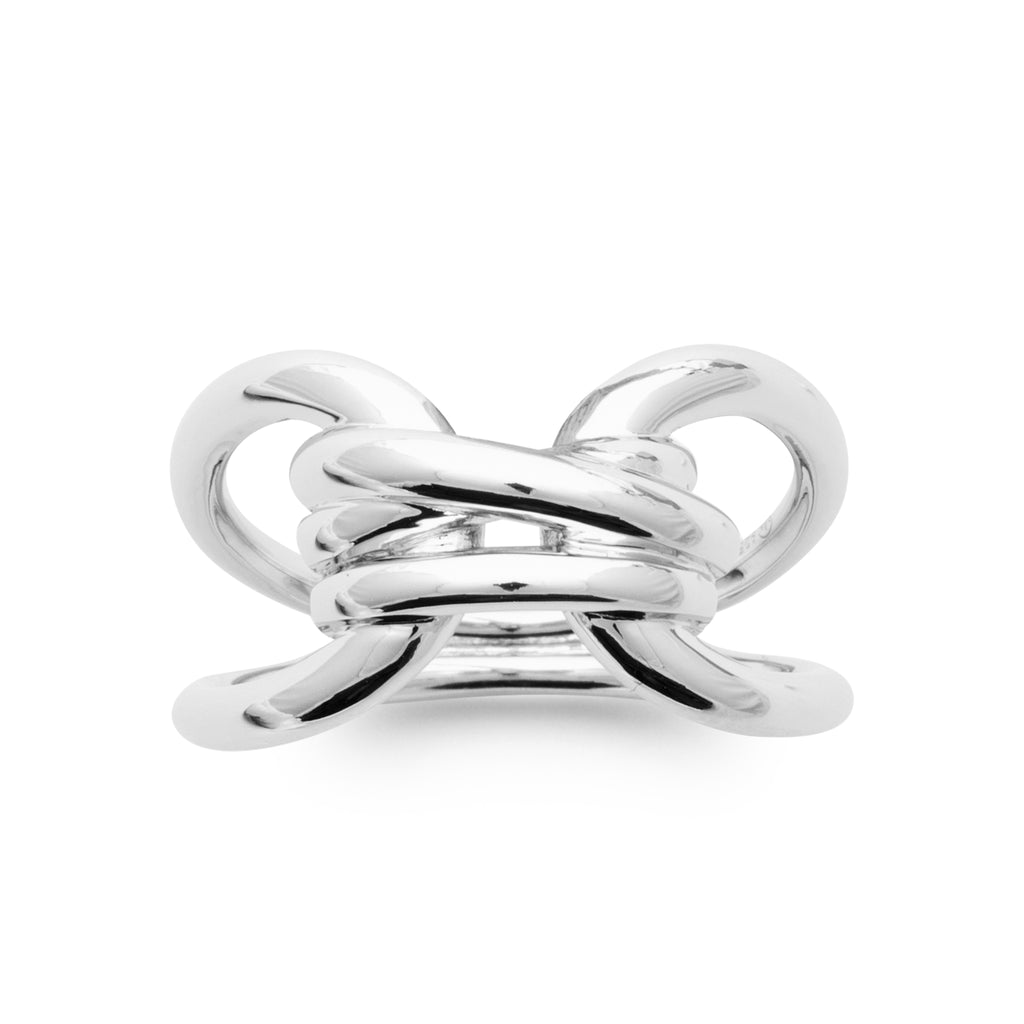 Elif - Bague noeud en Argent - Yasmeen Jewelry