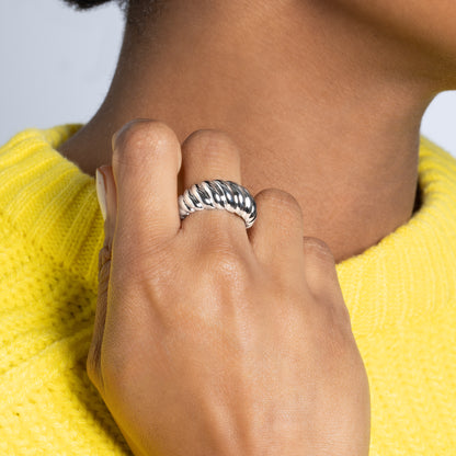 n°1 - Bague torsadée en Argent - Yasmeen Jewelry