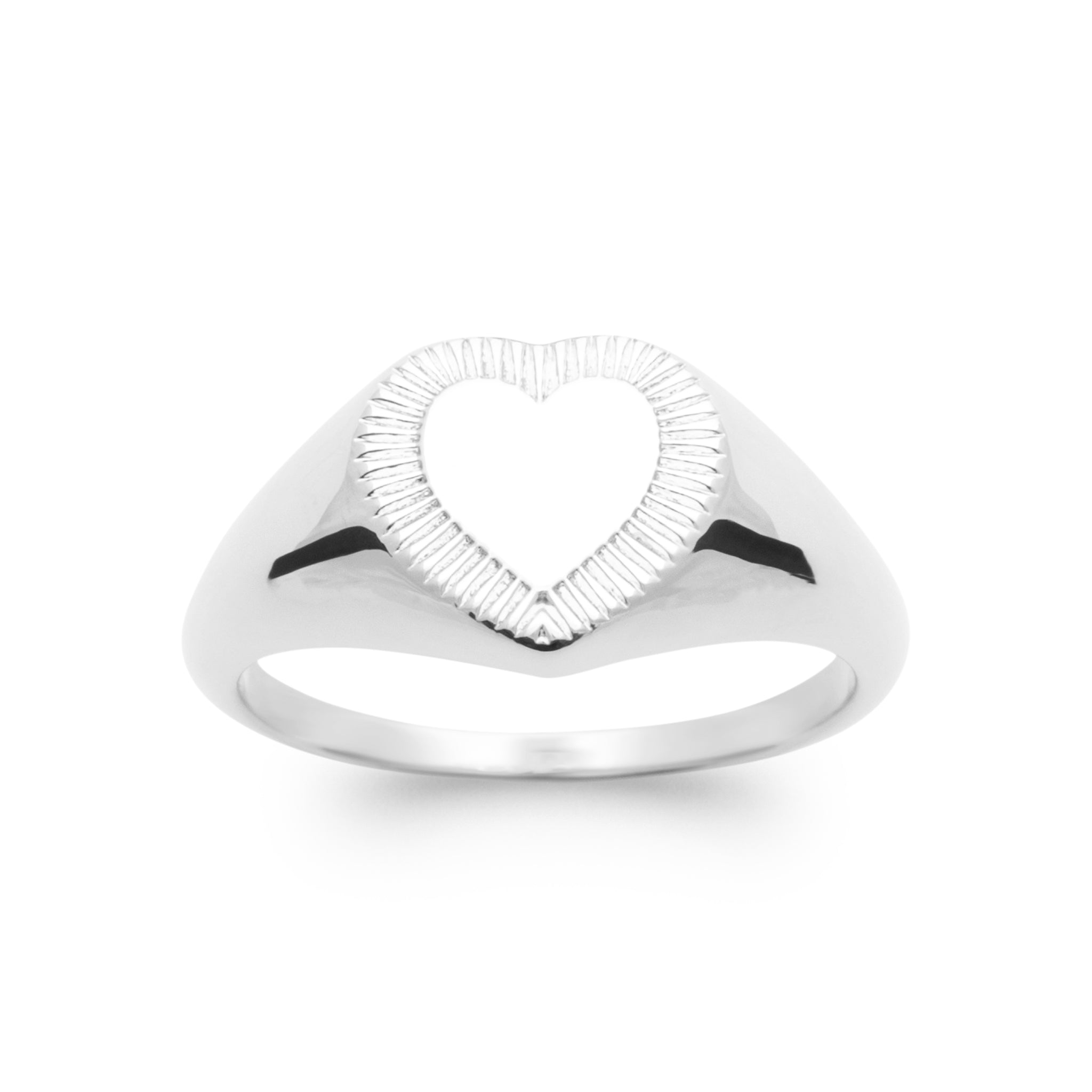 Le Cœur - Chevalière en Argent - Yasmeen Jewelry