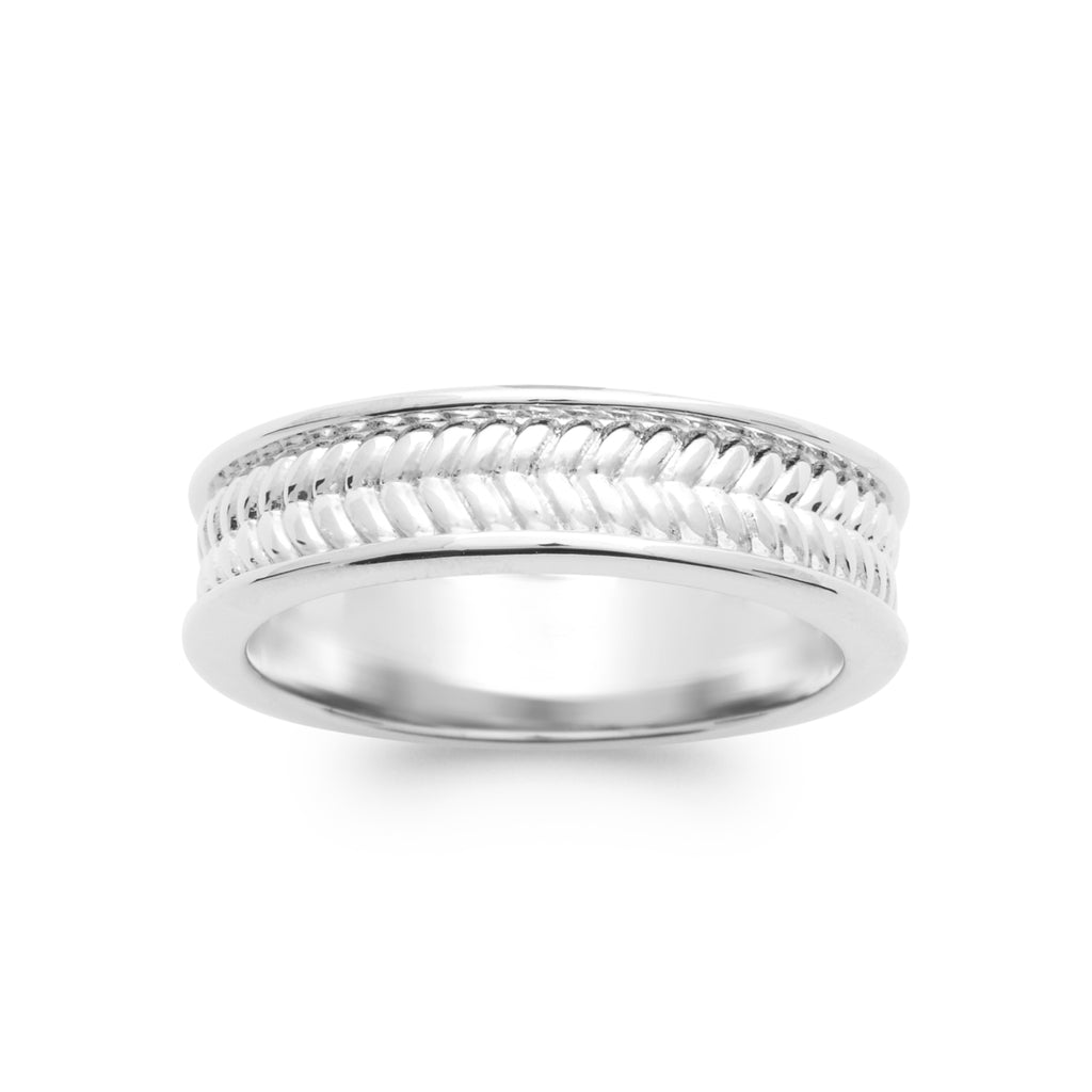 Arif - Alliance tressée en Argent - Yasmeen Jewelry