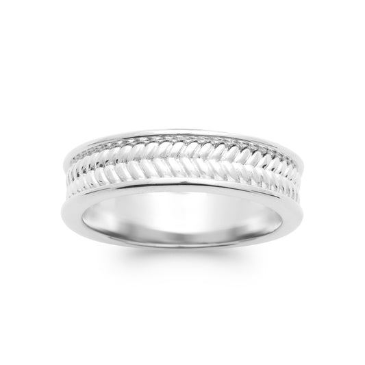 Arif - Alliance tressée en Argent - Yasmeen Jewelry