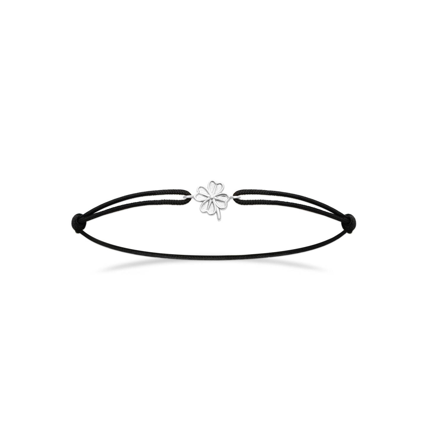 Trèfle - Bracelet cordon et Argent