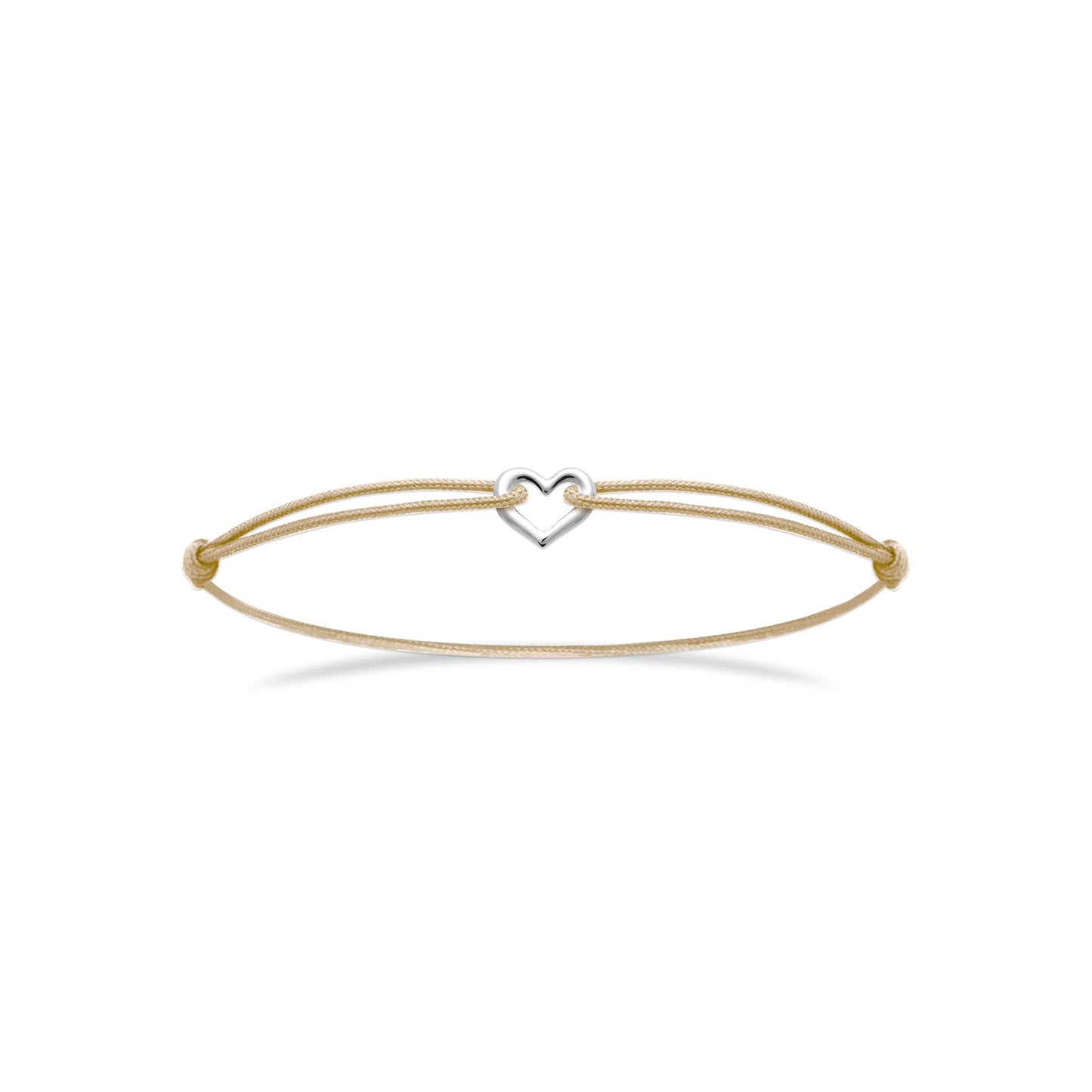 Cœur - Bracelet cordon et Argent