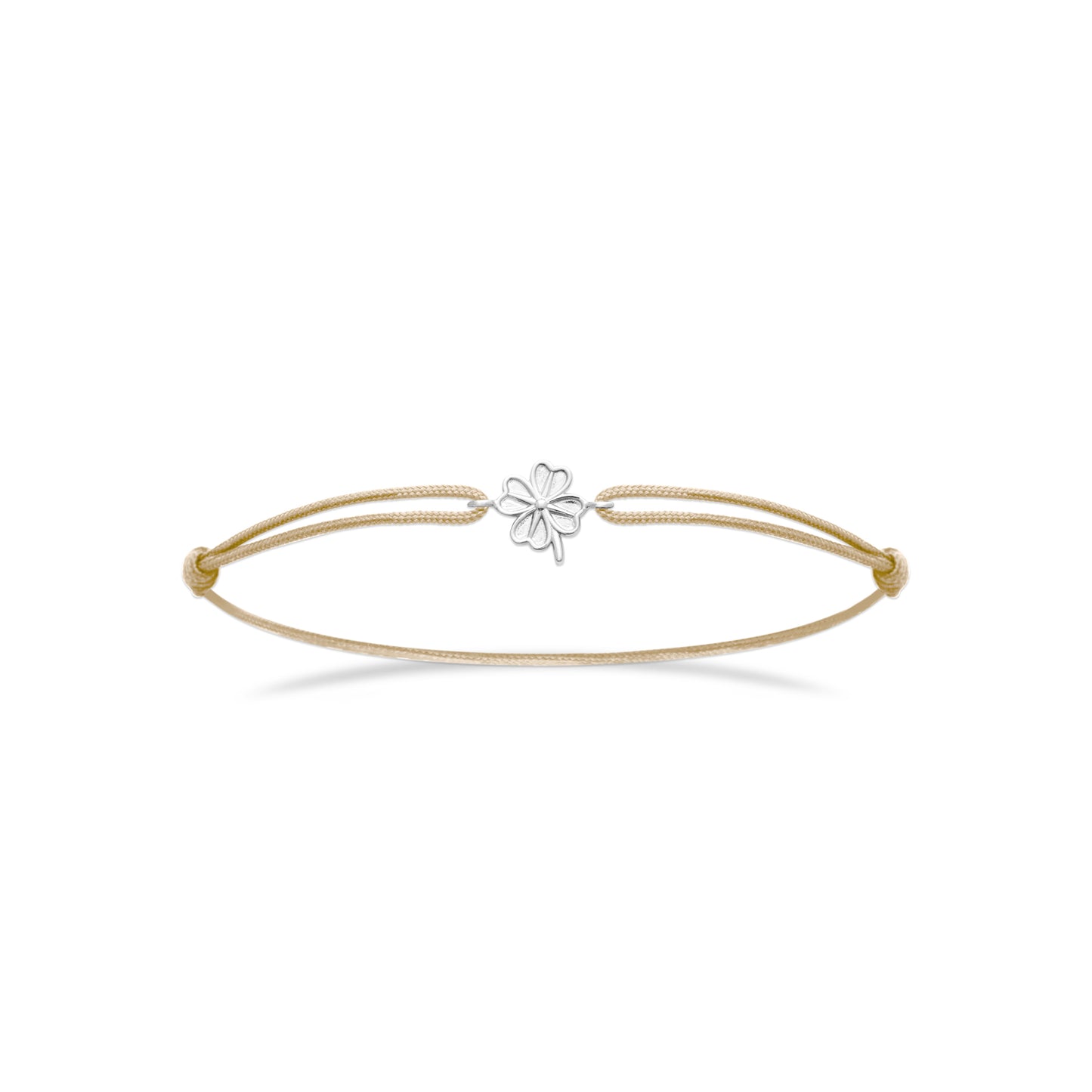 Trèfle - Bracelet cordon et Argent