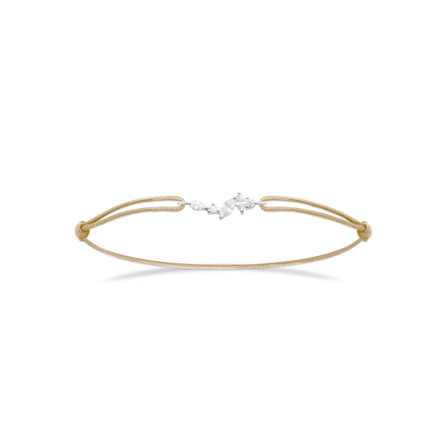 Tiara - Bracelet cordon et Argent