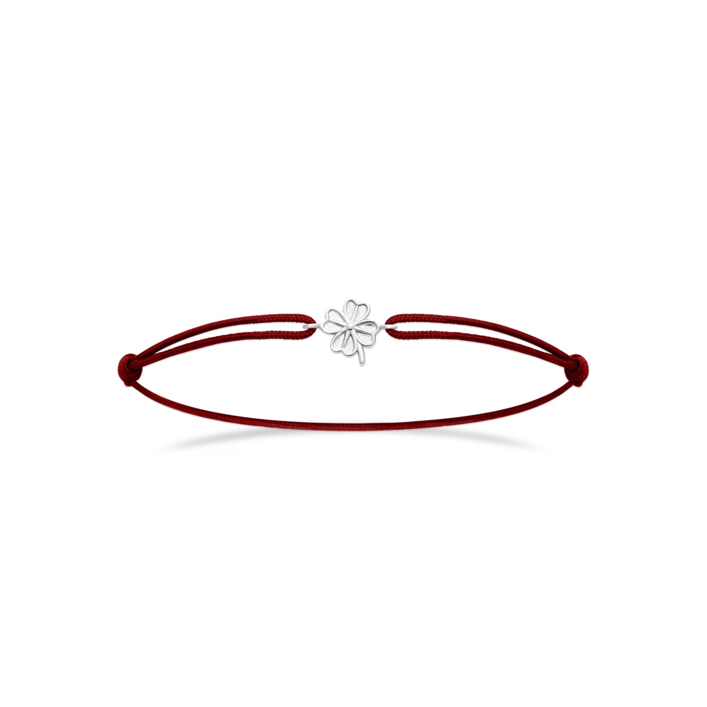 Trèfle - Bracelet cordon et Argent