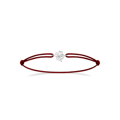 Trèfle - Bracelet cordon et Argent
