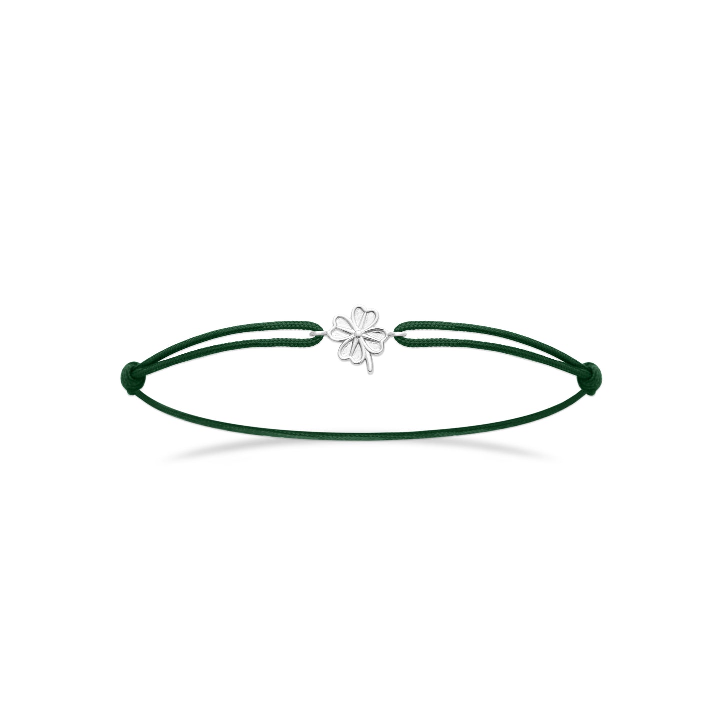 Trèfle - Bracelet cordon et Argent
