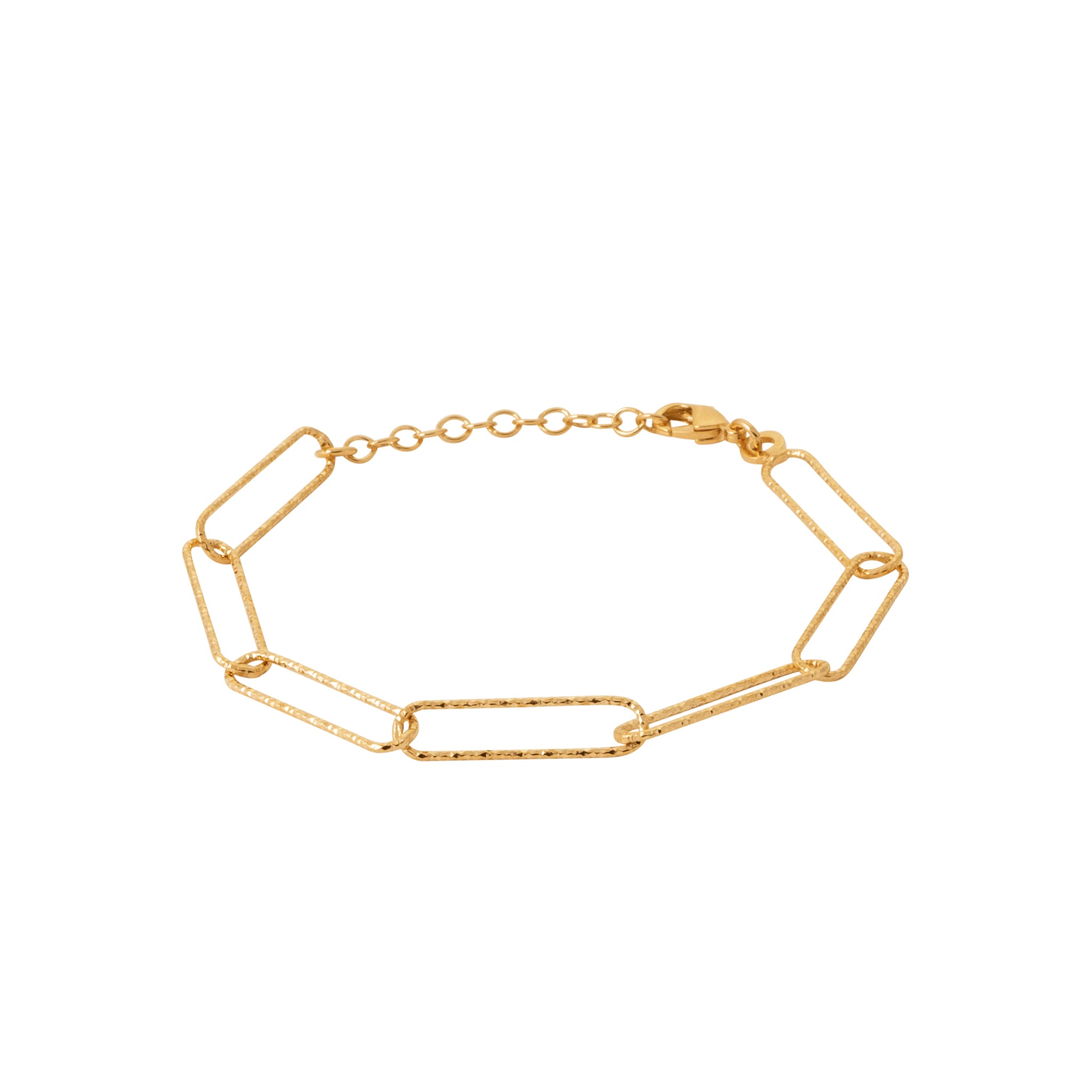 Bracelet maille trombone en Plaqué Or - Yasmeen Jewelry