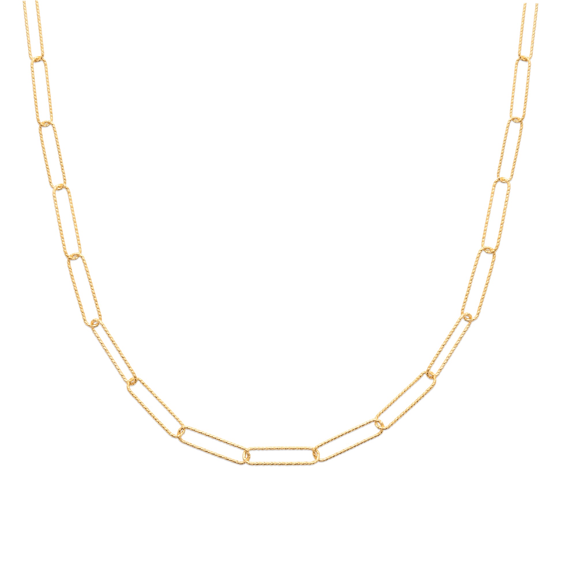 Chaîne maille trombone en Plaqué Or - Yasmeen Jewelry