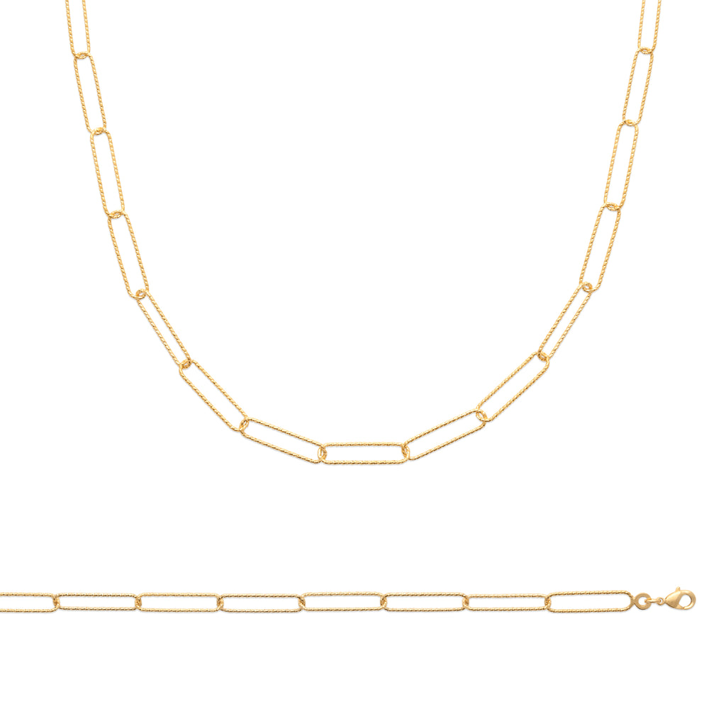 Chaîne maille trombone en Plaqué Or - Yasmeen Jewelry