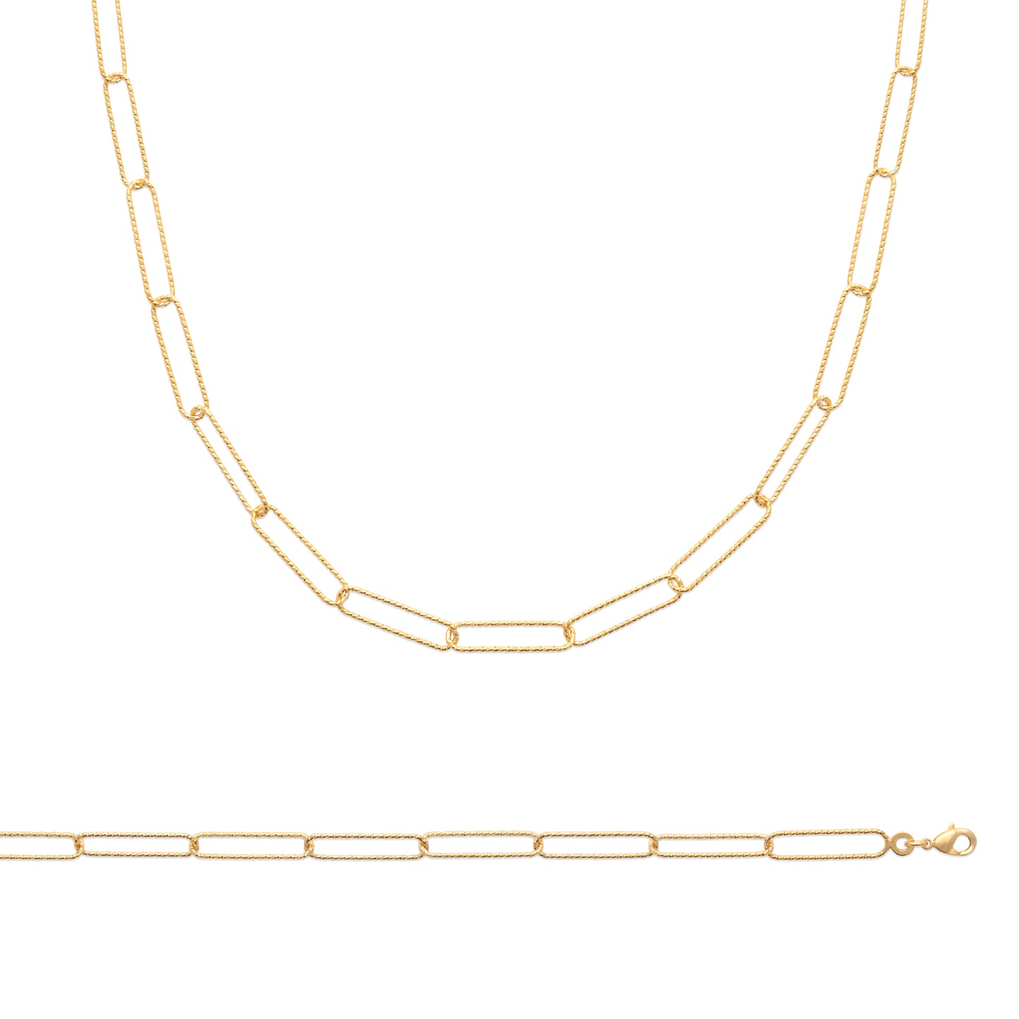 Chaîne maille trombone en Plaqué Or - Yasmeen Jewelry