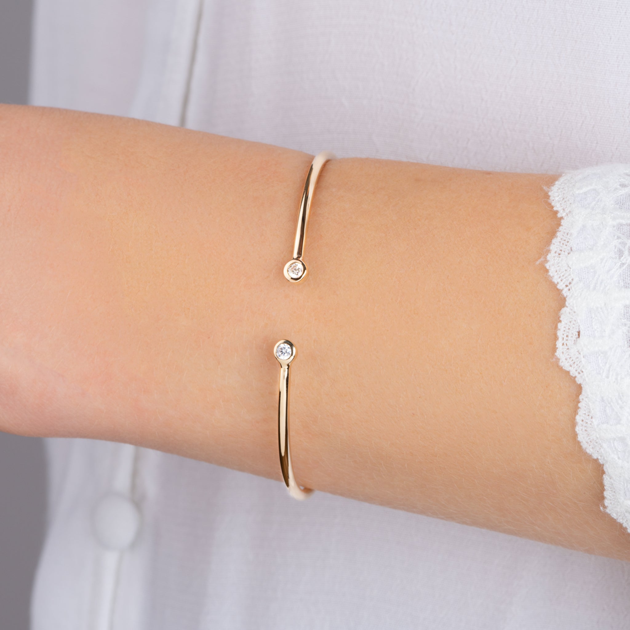 Jad - Jonc en Plaqué Or - Yasmeen Jewelry