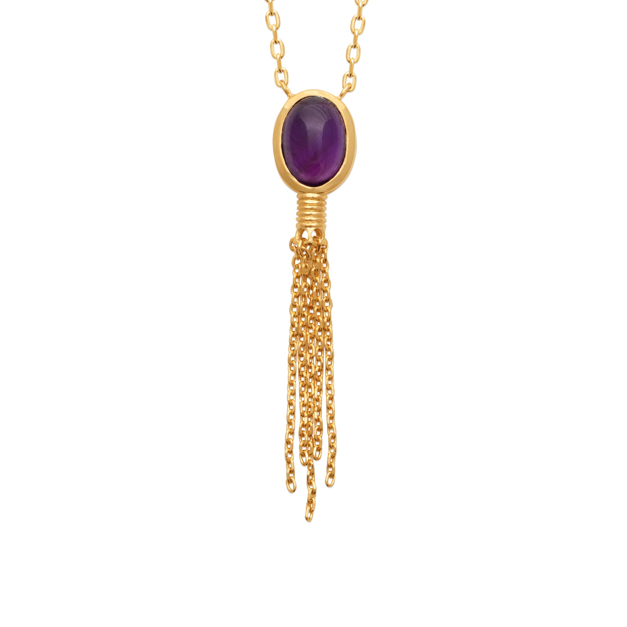 Shéhérazade - Collier en Plaqué Or et Améthyste - Yasmeen Jewelry