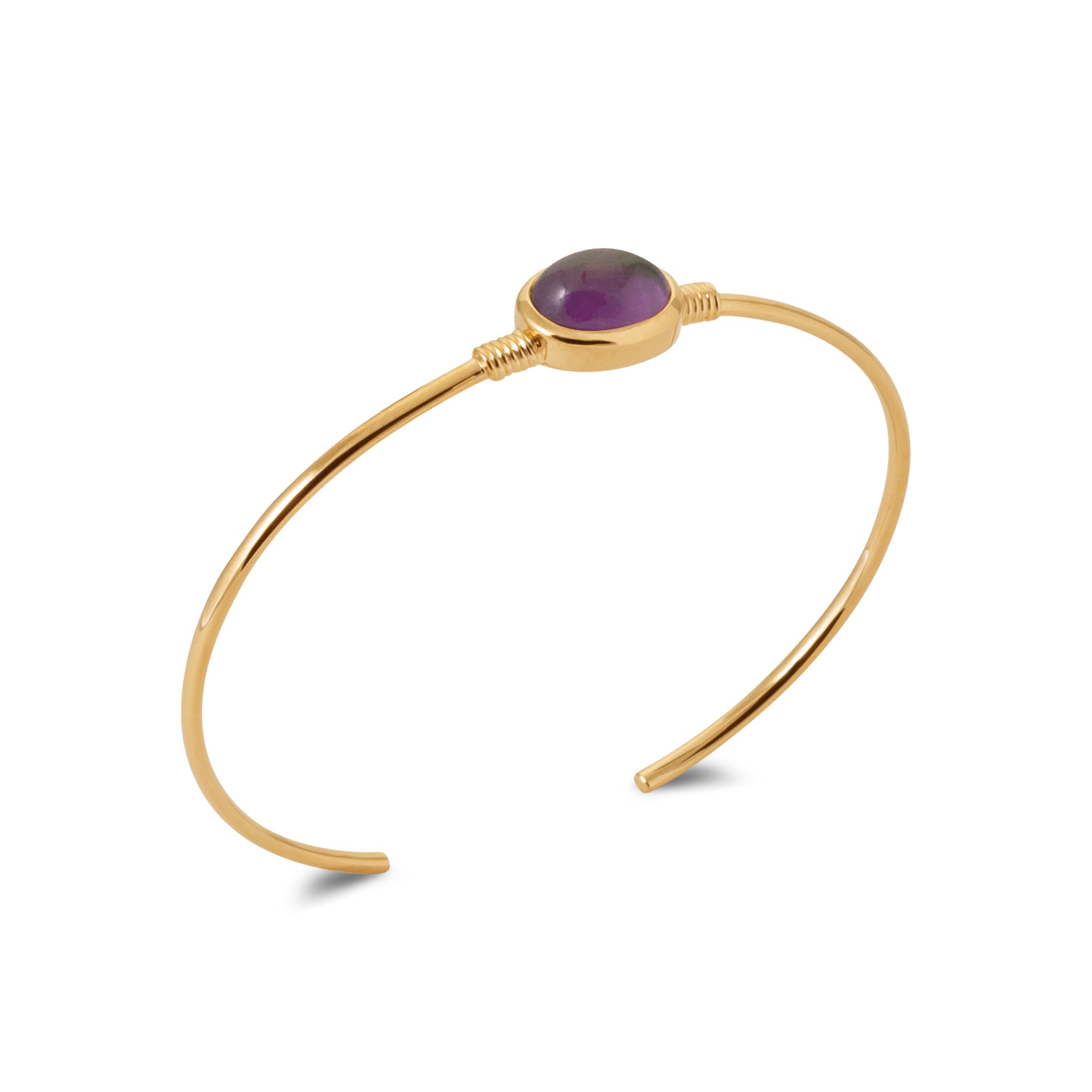 Shéhérazade - Bracelet en Plaqué Or et Améthyste - Yasmeen Jewelry