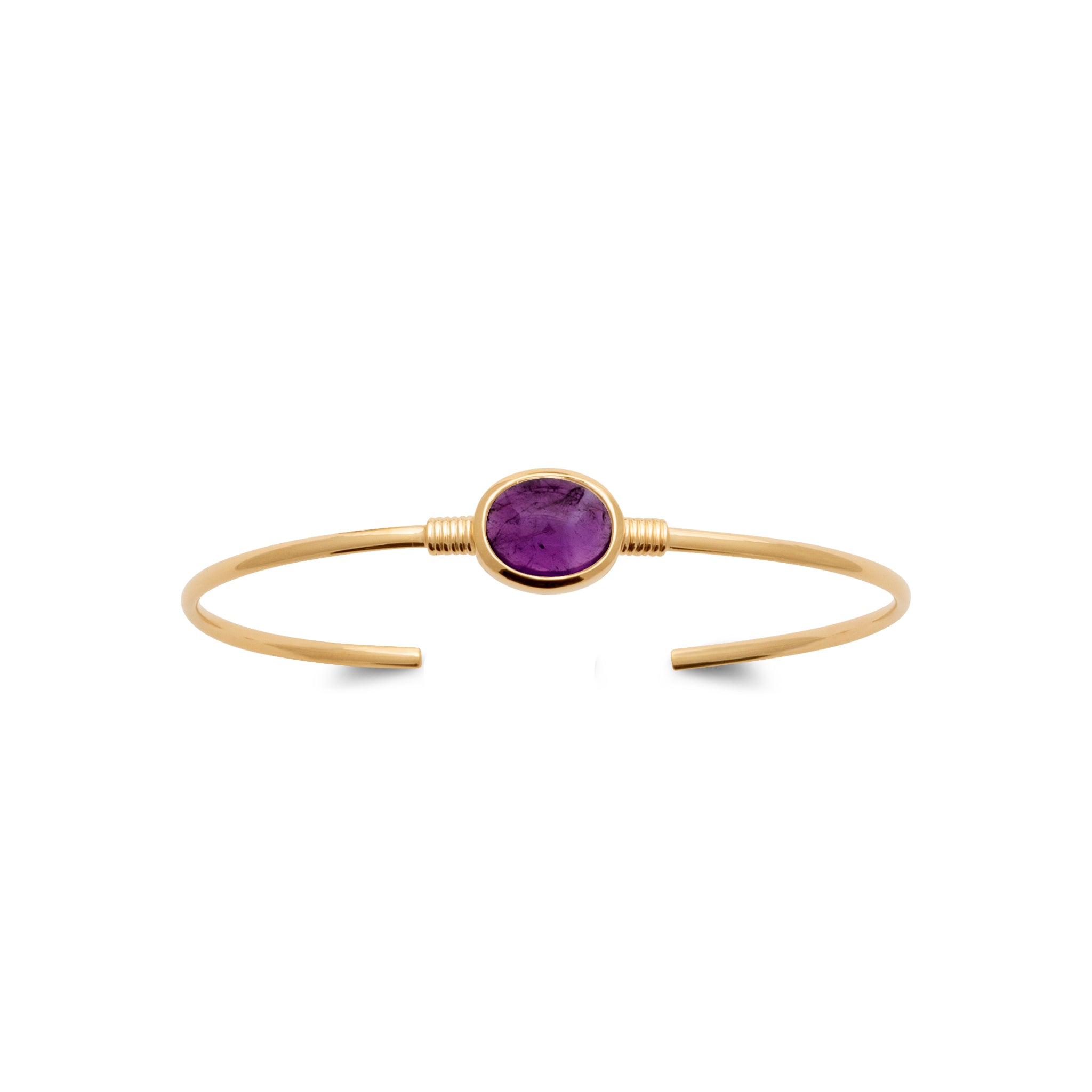 Shéhérazade - Bracelet en Plaqué Or et Améthyste - Yasmeen Jewelry